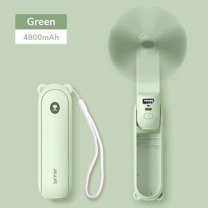 JISULIFE Handhållen Fläkt 3-i-1 – Ficklampa & Powerbank, F8 (2000mAh) / F8X (4500mAh), 7 Färger