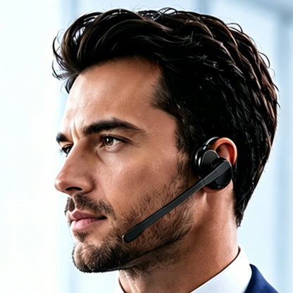 Wireless Earpiece with USB Dongle Noise Cancelling Earpiece Sport Open Ear Single Ear BT Headset for Driver Office