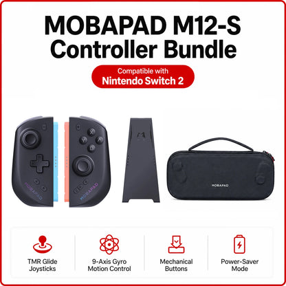 MOBAPAD M12 S Gaming Controller for Switch 2 with TMR Sticks, Mechanical Buttons, 9-Axis Gyro Motion Control, Power-Saver Mode