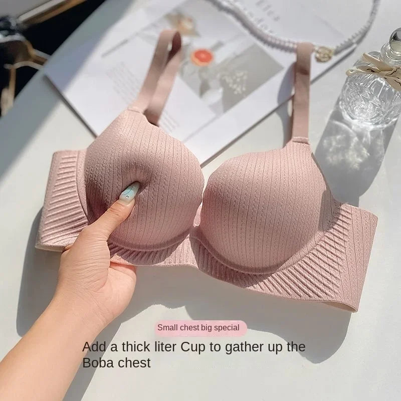2026 New Push Up Bra for Small Chest  Ultra Thick 6CM Padded No Steel Ring Comfortable & Sexy Lift Lingerie for Flat Chest Women