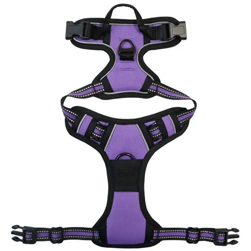 Reflexsele & Andningsbar Hundsele – Justerbar Väst för Små, Medelstora & Stora Hundar, S–XL