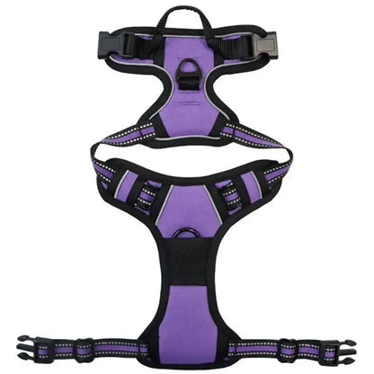 Reflexsele & Andningsbar Hundsele – Justerbar Väst för Små, Medelstora & Stora Hundar, S–XL