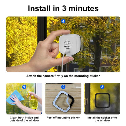 2.4/5GHz WiFi 3MP 1080P HD Night Vision Paste Mount Security Camera Indoor Phone Remote Home Surveillance Safety Monitoring