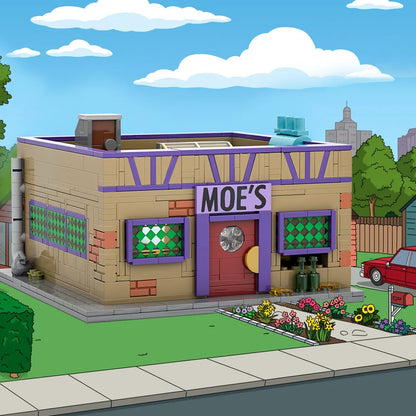 MOC Simpsons Anime Moe's Tavern Byggklossar Modell