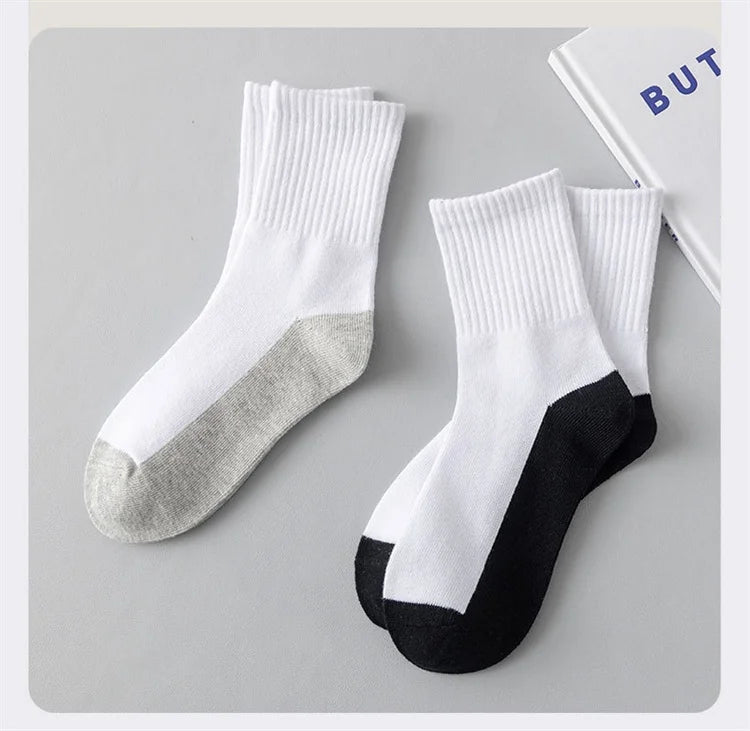3 Pairs/set Children's Socks Spring Autumn Kids Boys Cotton White Sports Student Home Teenagers Socks For Daily Life 4-16Years