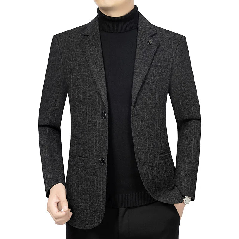 Business Casual Kavaj Herr – Elegant Enkelknäppt Sommarjacka