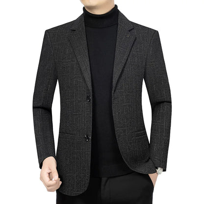 Business Casual Kavaj Herr – Elegant Enkelknäppt Sommarjacka