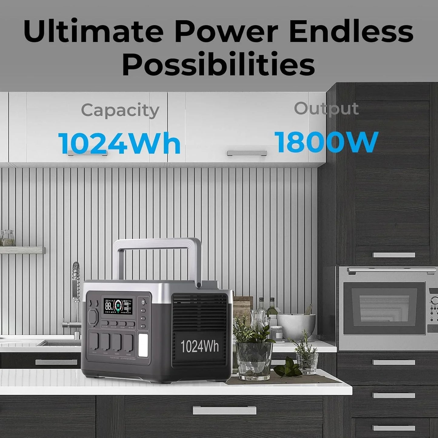 OUKITEL P1000E Plus Portable Power Station 1800W Solar Generator 1024Wh Lifepo4 Battery Home Backup Outdoor Camping Mobile Power
