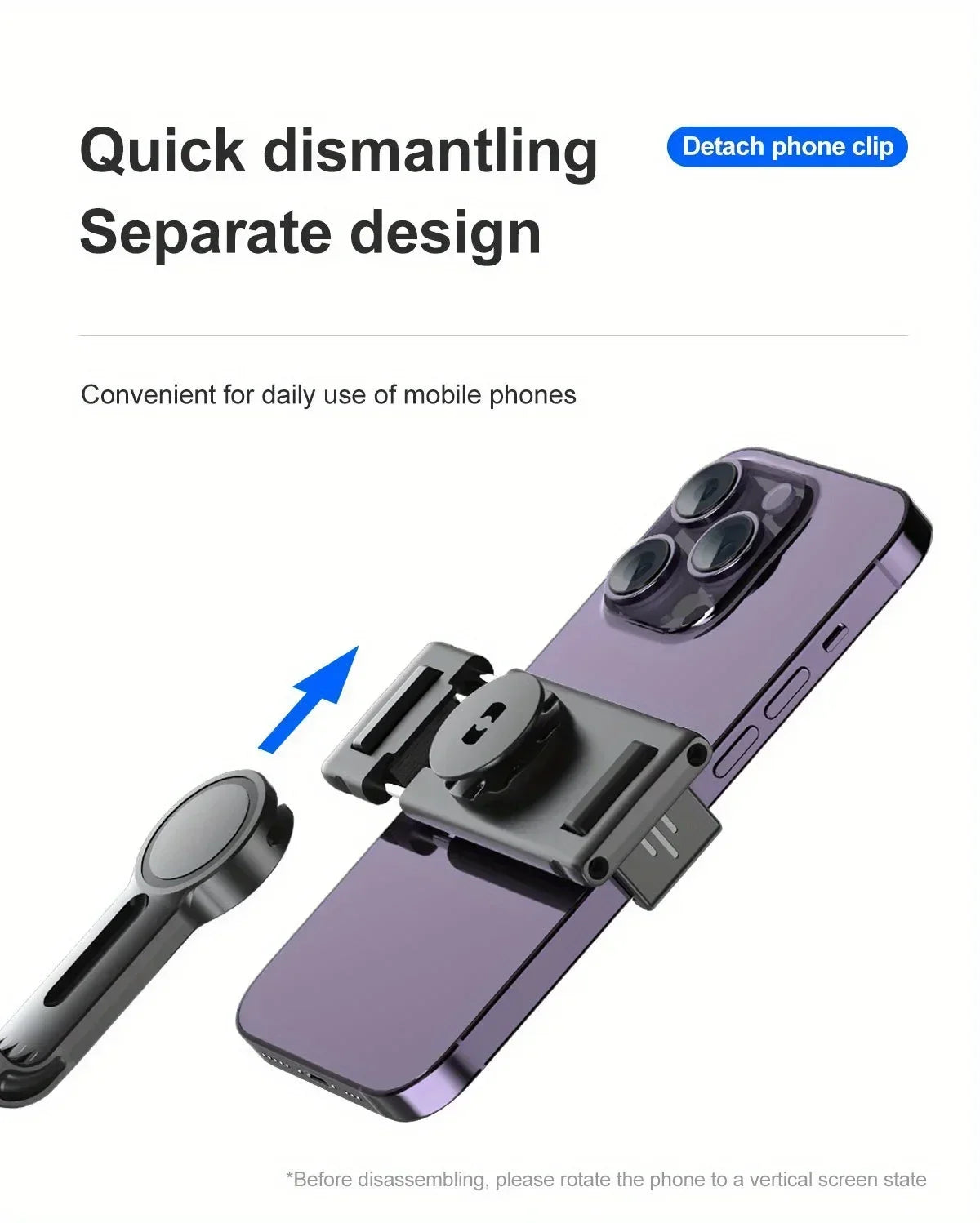 P02 360 ° Rotation Desktop Phone Stand Automatic Face Tracking for iPhone 16 15 Samsung S23 Xiaomi Handheld Gimbal Selfie Stick