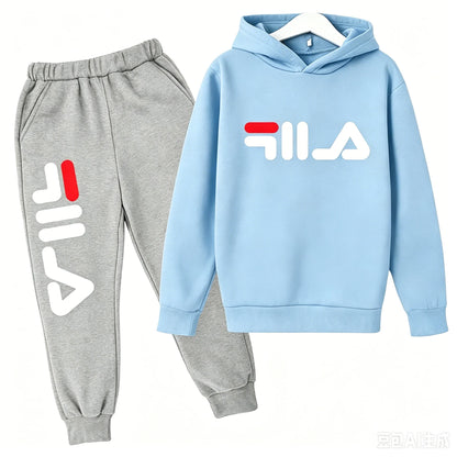 2025 Spring and Autumn Children's Boys and Girls Casual Sports Top + Pants 2-piece Girl Suit 3-14 Years Old Outdoor Jogging Suit