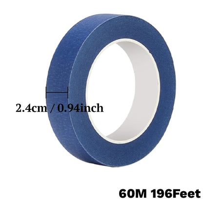 Blå maskeringstejp 60 meter – 12–48 mm, 1- eller 2-pack