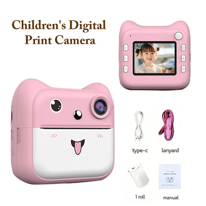 Kids Camera Instant Print 1080P HD Toddler Digital Video Camera 2.4-Inch Toy for Girls Boys Age 3-12 Christmas Birthday Gift