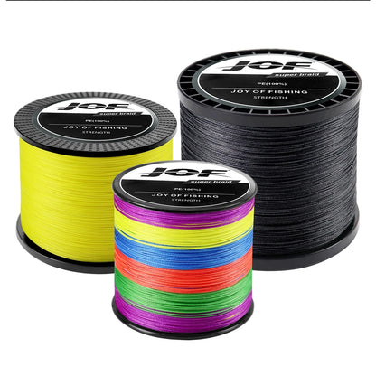 JOF 300M 500M 1000M 8 Strands 4 Strands 18-88LB PE Braided Fishing Wire Multifilament Super Strong Fishing Line Japan Multicolor