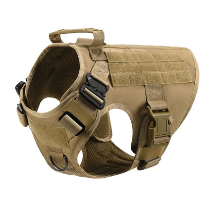 Taktisk Militärhundsele & Koppelset – För Schäfer, Golden Retriever & Stora Raser, S–XL