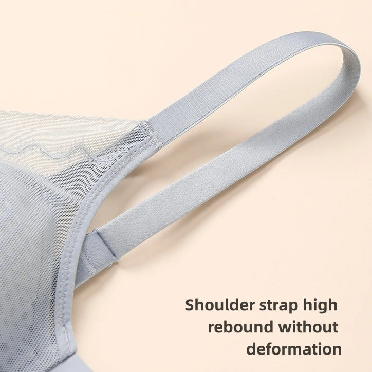 Big Chest Appears Small Bra for Women Lightweight Breathable Seamless Soft Support Breast Collection Anti Sagging Bra OWD6105