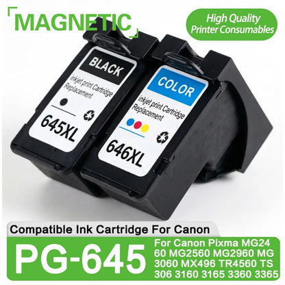 PG-645XL CL-646XL Renoverad Bläckpatron Kompatibel med Canon Pixma