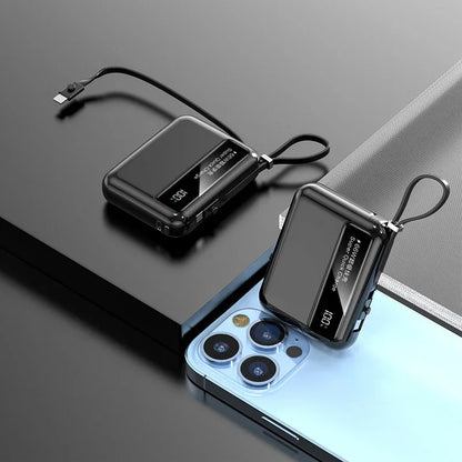 50000mAh Power Bank Comes with data cables Portable Auxiliary Spare External Battery Pack Charger For iPhone Android