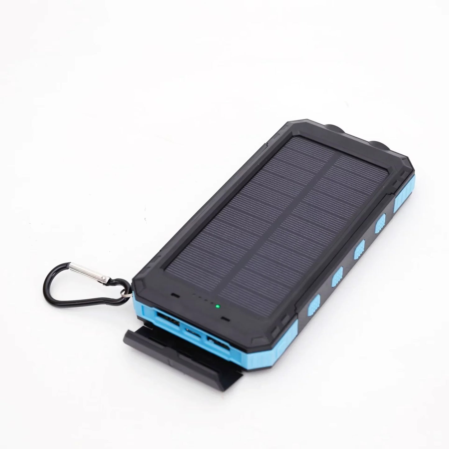 Rscrola Solcells Powerbank 50000mAh – Dual USB USB-C LED-ficklampa Kompass CE FCC RoHS Orange Blå Svart