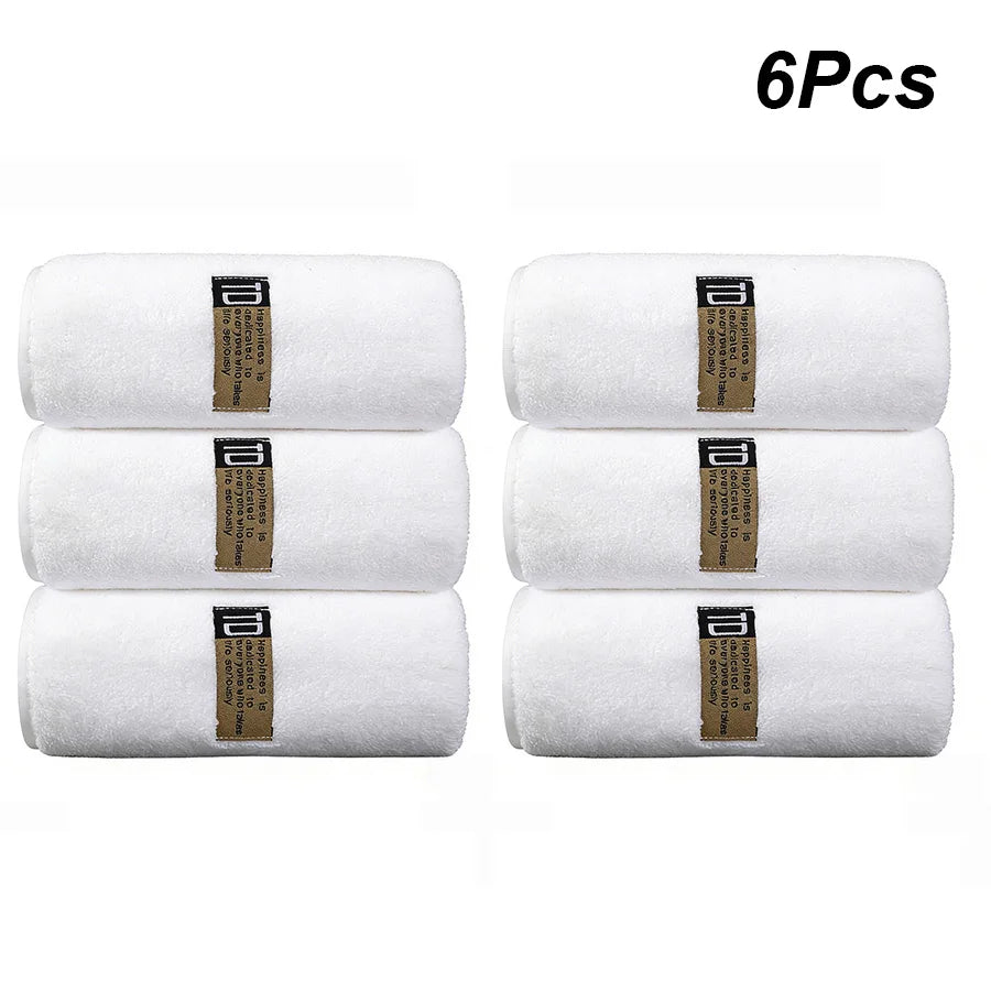6pcs Thickened Microfiber Towel Set, 40x80cm/15.7"x31.5" Towel, Absorbent Quick-Drying Suitable for Family Fitness and Travel