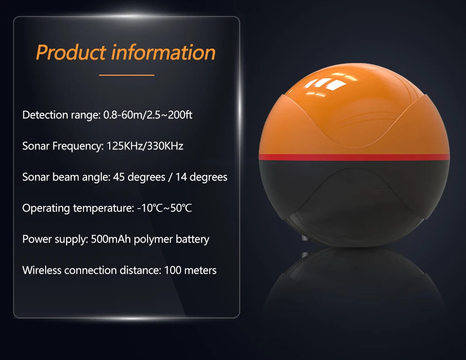 Erchang F68 WIFI Fish Finder 100M Wireless Fishing Sounder Echo Sounder Detect Finder fishing for Lake Sea Fishing IOS& Android