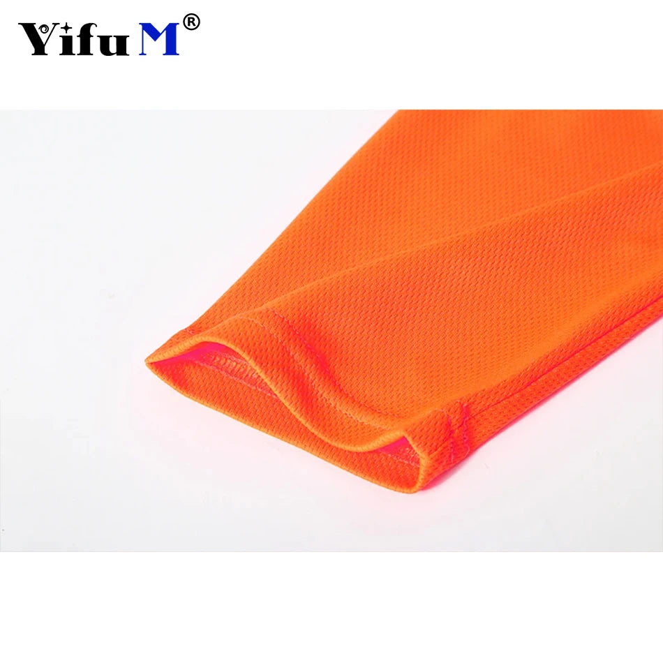 DIY Logo Outdoor Sports Fluorescent High Visibility Safety Work Shirt Breathable Work T Shirt Reflective Vest T-shirt Quick Dry