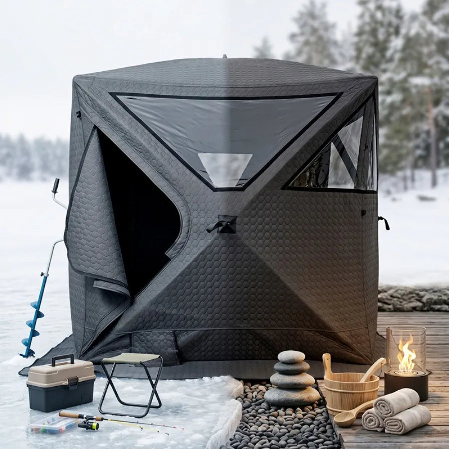 Outdoor sauna ice fishing tent, portable steam steamer