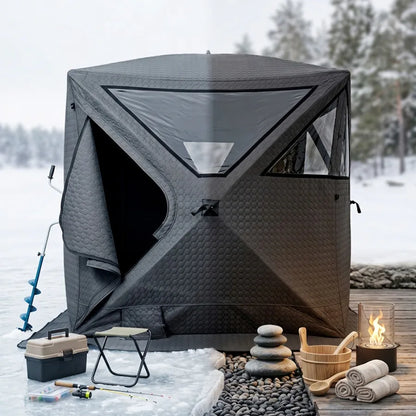 Outdoor sauna ice fishing tent, portable steam steamer