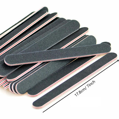 5Pcs Emery Board Nail Files, Straight Sandpaper Files for Nail Art DIY Manicure