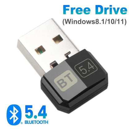 USB Bluetooth 5.4 Wireless Adapter Bluetooth 5.3 Dongle Adapter for PC Laptop Wireless Speaker Audio Receiver USB Transmitter