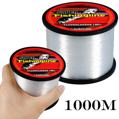 1000M-1093YDS Strong and Smooth Monofilament Fishing Line 5LB-42LB Fluorocarbon Coated Nylon for Freshwater and Saltwater Pesca