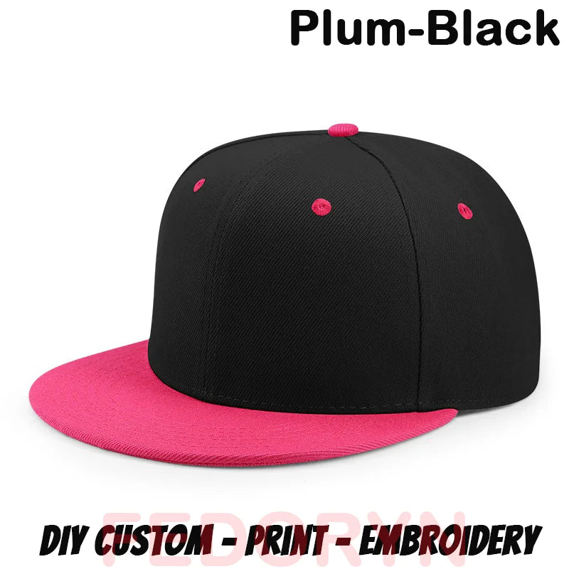 FEDORYN Snapback Keps Splice-Färger Hip Hop – 40 Färger Akryl/Polyester Justerbar Unisex Anpassad Brodyr Tryck Grossist Dropshipping