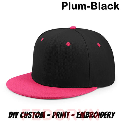 FEDORYN Snapback Keps Splice-Färger Hip Hop – 40 Färger Akryl/Polyester Justerbar Unisex Anpassad Brodyr Tryck Grossist Dropshipping