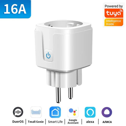 TNCE Tuya Smart Plug WiFi/Zigbee3.0 Socket 16A/20A Power Monitor Remote Control Smart Life APP Remote Control Voice Contr Alexa