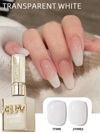 15ml Black And White Gel Nail Polish Starter Pure Soak Off No Wipe Nail Gel Polish Suitable For All Seasons, 4 Colors For Choose