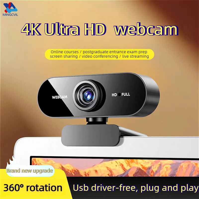 MINGCVIL Mini 1080P HD Webcam Built-in Microphone USB Interface Computer WebCamera For Laptop PC Video Call Online Meeting Class