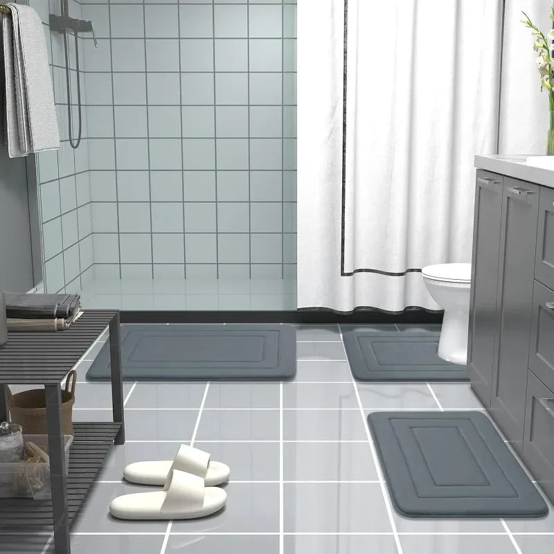 1pc Absorbent Non-Slip Bath Mat | Comfortable Standing Pad for Living Room, Bedroom