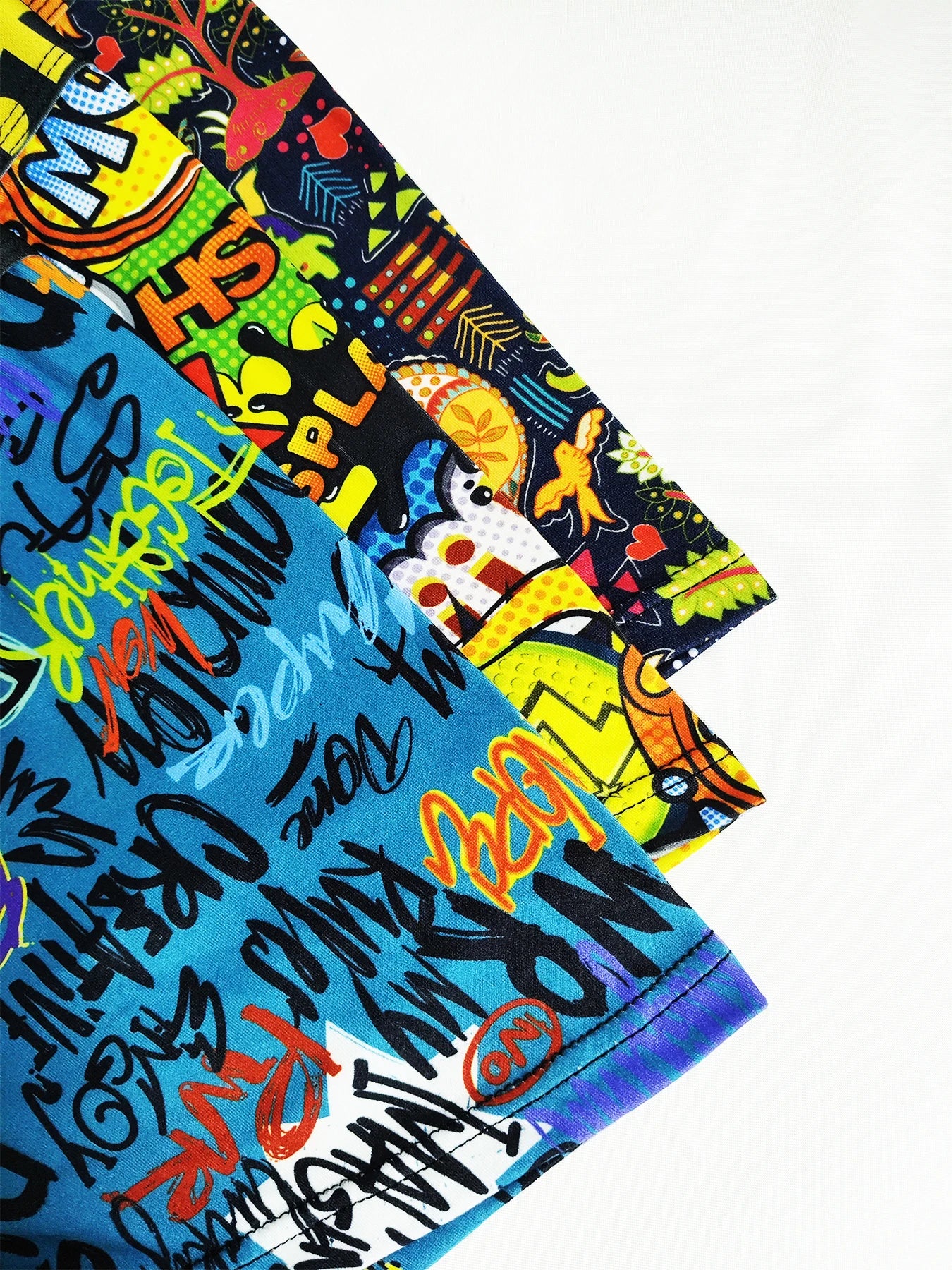 Herr Boxershorts 3-pack Polyester – Graffiti & Comic Pop Art Streetstyle, S–2XL