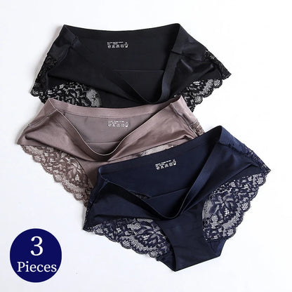 TrowBridge 3-pack Trosor i Spets och Satin - Stora Storlekar