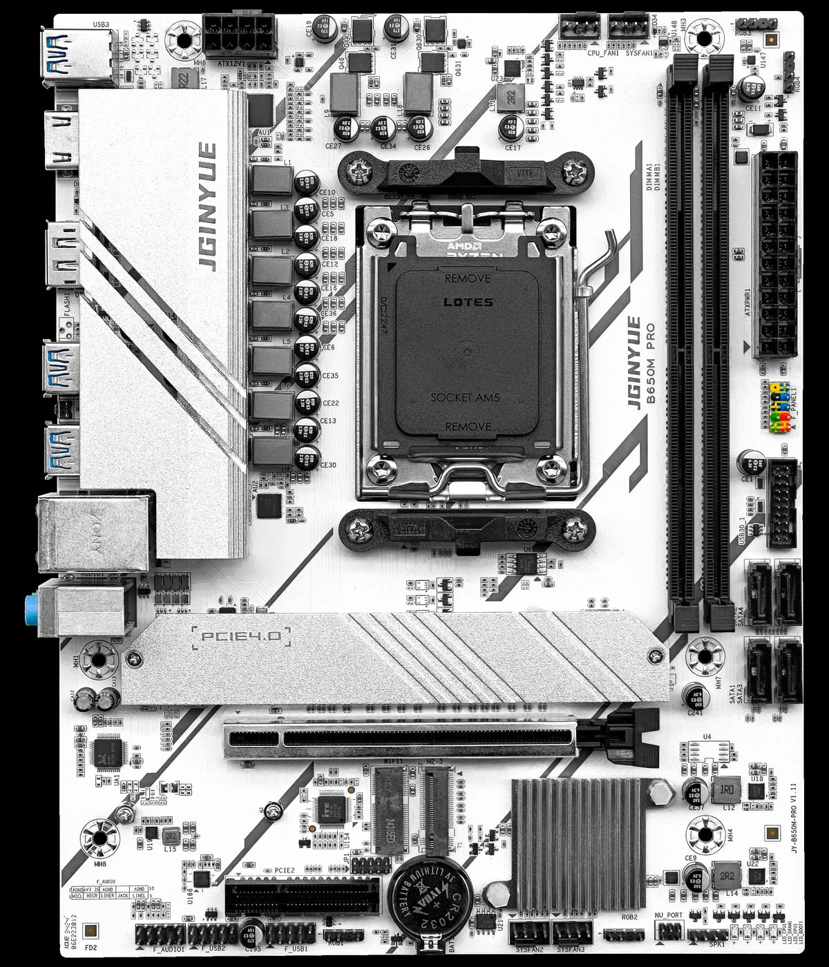 JGINYUE B650M PRO  AM5 Motherboard M-ATX For AMD® Ryzen7000/8000/9000 Series DDR5 MAX 64GB RAM M.2 Slot*2 PC computer