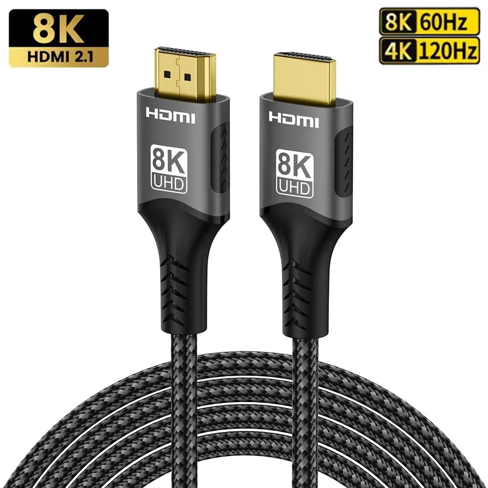8K HDMI 2.1-kabel 8K@60Hz 48Gbps ARC HDCP Ultra High Speed HDR