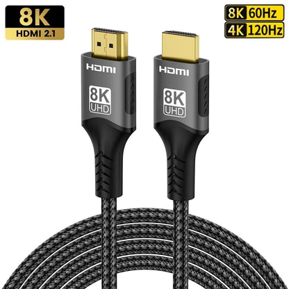 8K HDMI 2.1-kabel 8K@60Hz 48Gbps ARC HDCP Ultra High Speed HDR
