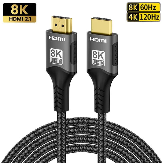 8K HDMI 2.1-kabel 8K@60Hz 48Gbps ARC HDCP Ultra High Speed HDR