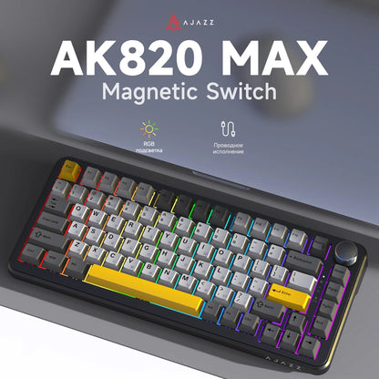 AJAZZ AK820 MAX gamingtangentbord med magnetiska brytare, USB-C och RGB