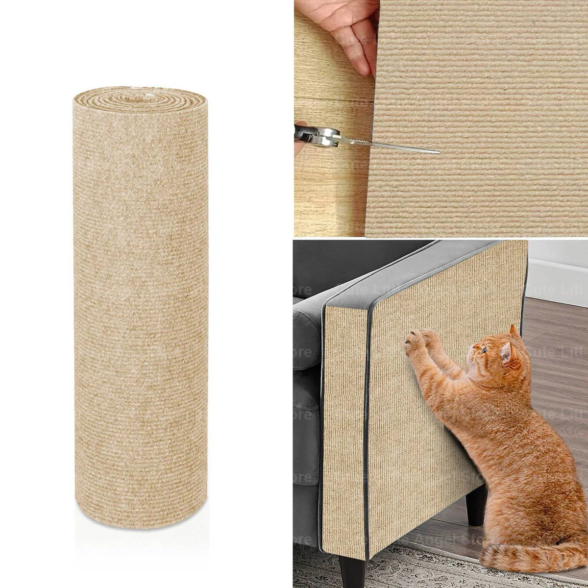 Självhäftande klösmatta för katt 40 × 300 cm – klippbart soffskydd i 7 färger