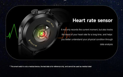 2026 New 1.85 Inch NFC Smart Watch Men Bluetooth Call NFC IP67 Waterproof Heart Rate Monitor Compass Sports Fitness Smartwatch