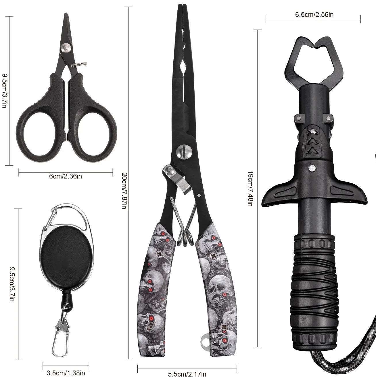 Multifunktionella Fisketänger i Rostfritt Stål – Saltvattensskyddade, 4 Design, Fiskepresent