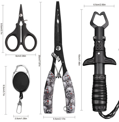 Multifunktionella Fisketänger i Rostfritt Stål – Saltvattensskyddade, 4 Design, Fiskepresent