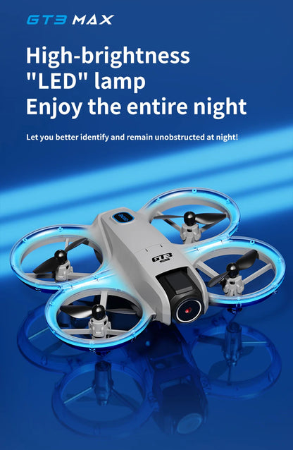 GT3 MAX Mini Drone 5G 8K GPS HD Aerial Photography Dual Cameras Quadcopter with Dynamic Lighting Optical Flow UAV Toys Gifts