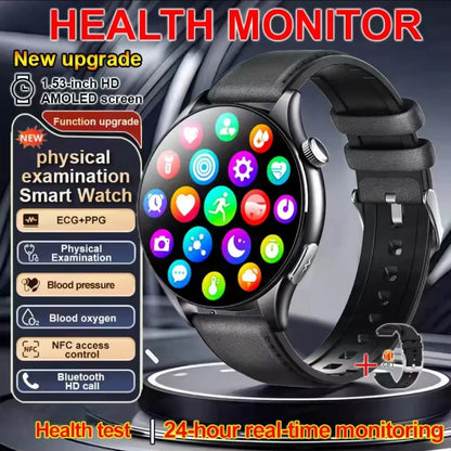 Sapphire Smartklocka 2026 – NFC, ECG+PPG, Blodsyre, Urinsyra, Blodtryck, 1,56" AMOLED, iPhone & Android