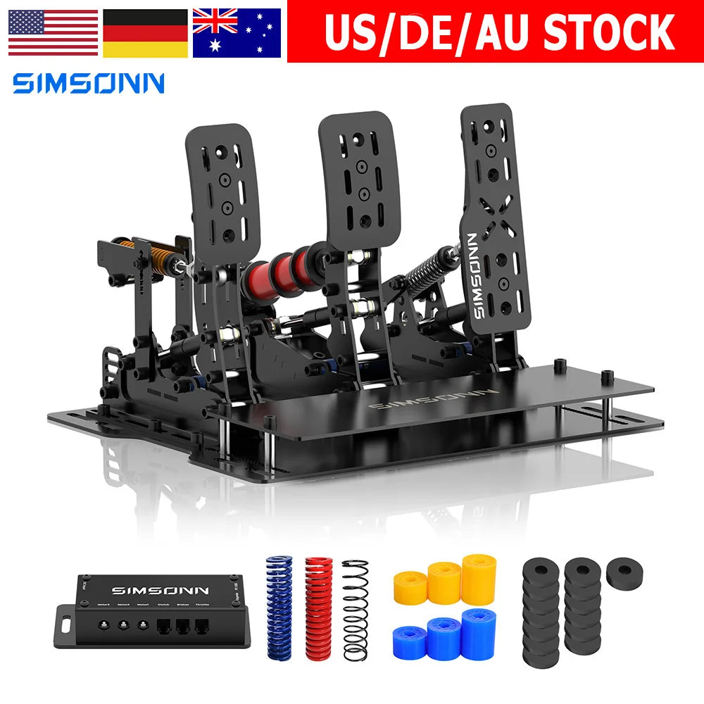 SIMSONN Plus X Sim Racing Simulator Pedal PC Simracing Pedals Support VAM Series Vibration Motor Driving Game Accessories